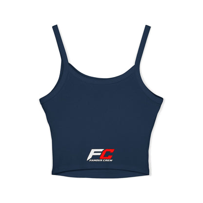 Famous Crew FC Logo Tank Top | Spaghetti Strap Crop Top