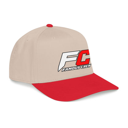 RED Famous Crew FC Logo Baseball Cap | Embroidered Hip Hop Streetwear