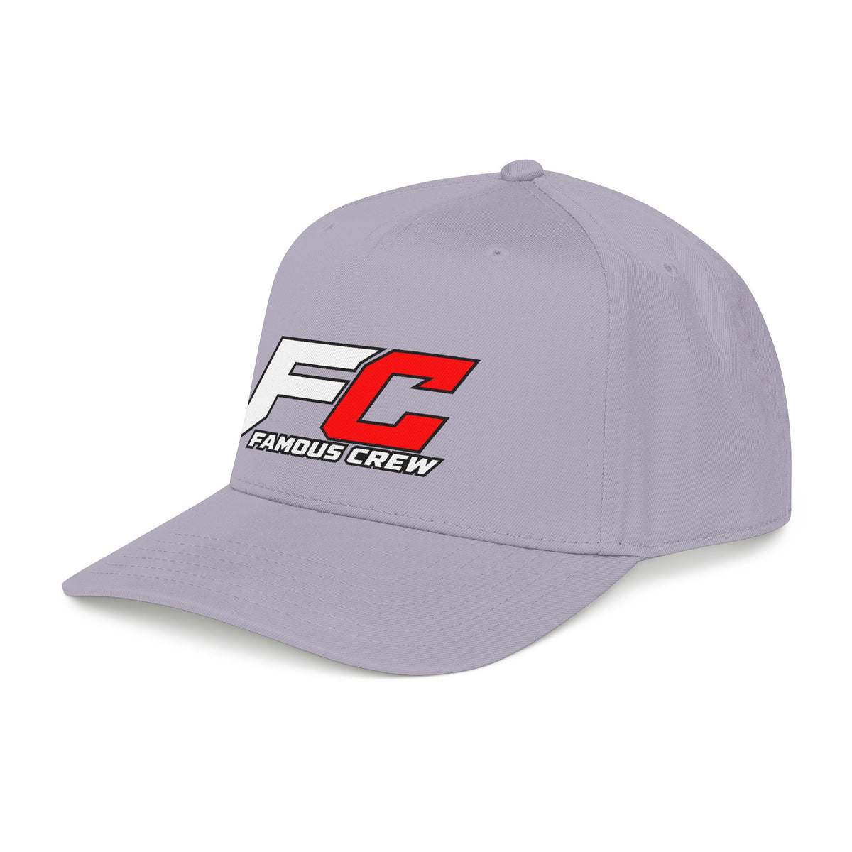 RED Famous Crew FC Logo Baseball Cap | Embroidered Hip Hop Streetwear