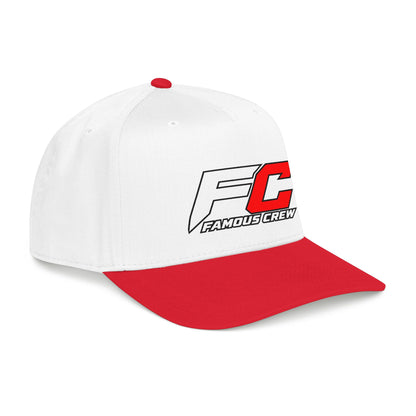 RED Famous Crew FC Logo Baseball Cap | Embroidered Hip Hop Streetwear