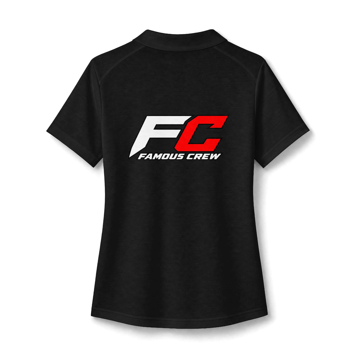 Famous Crew FC logo Polo for Woman | Racing-style graphic back print