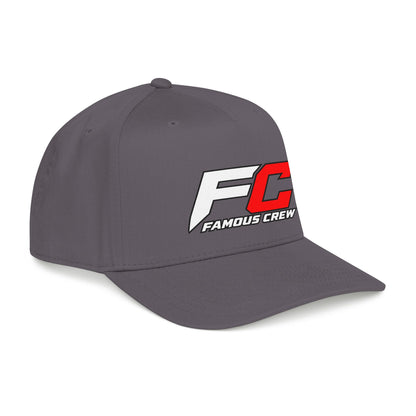 RED Famous Crew FC Logo Baseball Cap | Embroidered Hip Hop Streetwear
