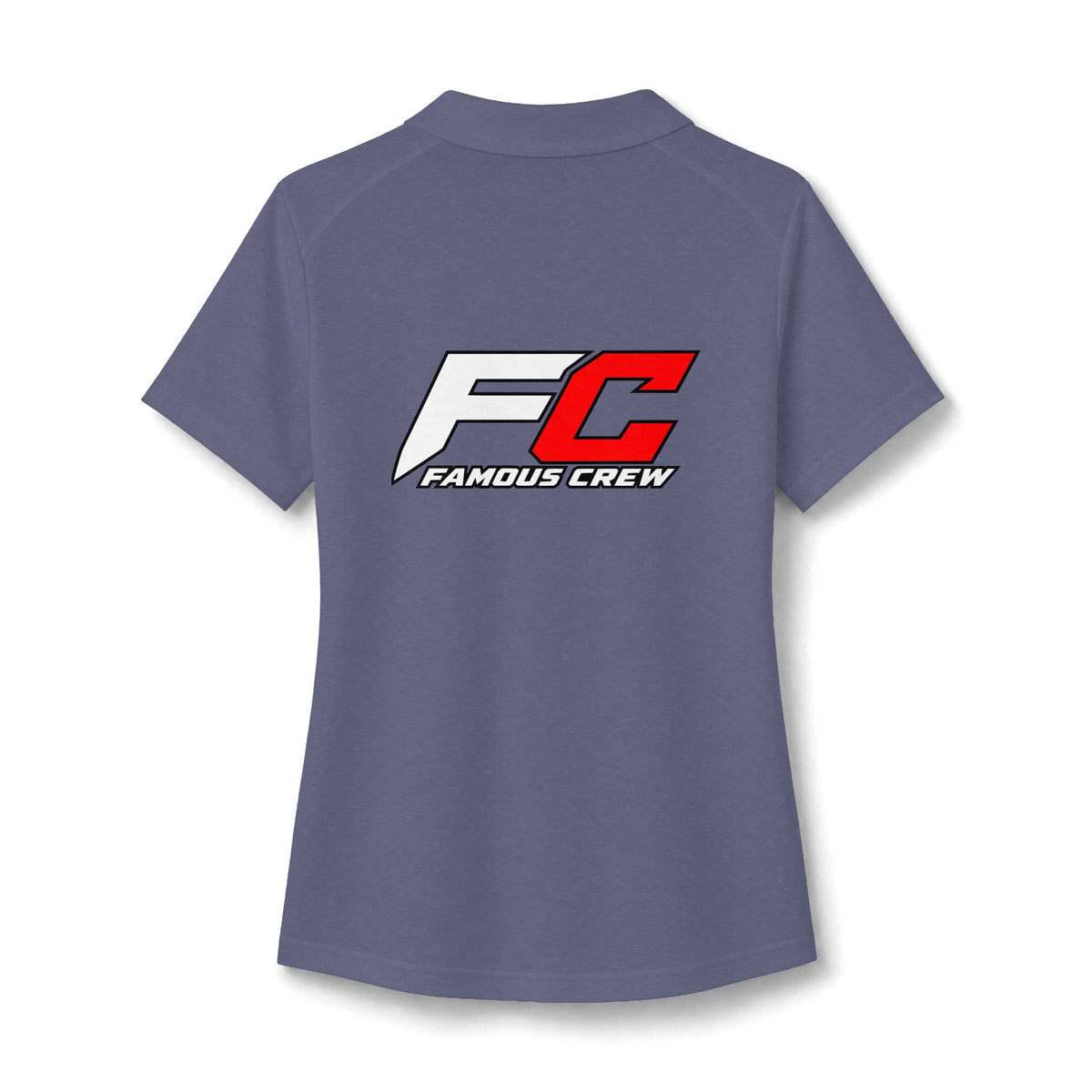 Famous Crew FC logo Polo for Woman | Racing-style graphic back print