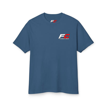 Racing Crest Tee — Minimal Retro Motor Logo Cotton Shirt