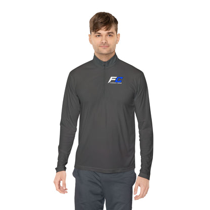 EC Performance Logo Quarter-Zip Pullover | Racing Emblem, White
