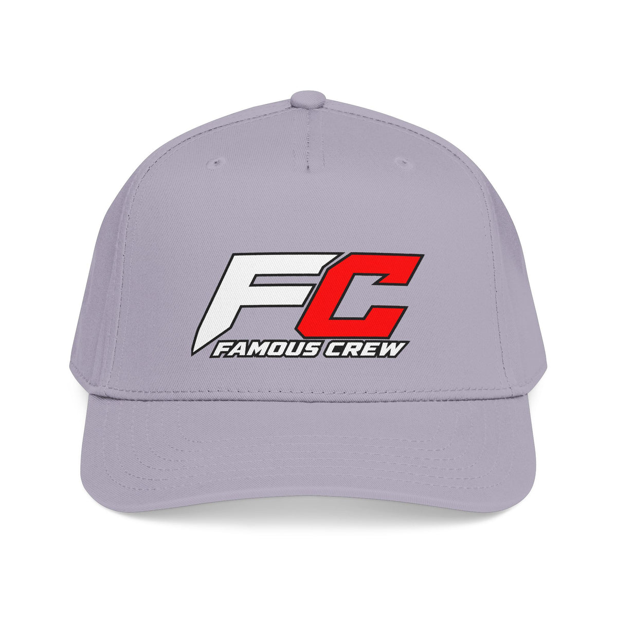 RED Famous Crew FC Logo Baseball Cap | Embroidered Hip Hop Streetwear