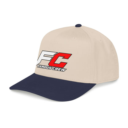 RED Famous Crew FC Logo Baseball Cap | Embroidered Hip Hop Streetwear