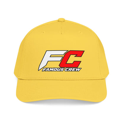 RED Famous Crew FC Logo Baseball Cap | Embroidered Hip Hop Streetwear